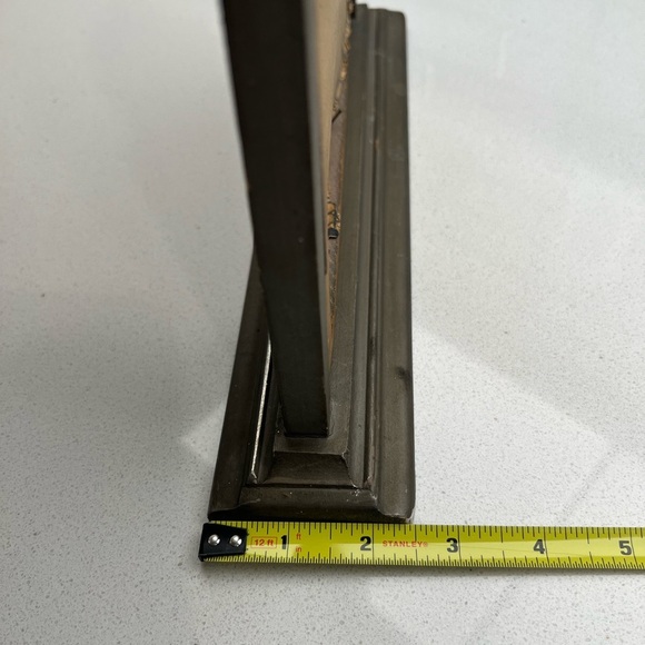 Vintage Art Deco Wood Swing Tilt Picture Frame 1930s Silver Gray - Picture 16 of 16